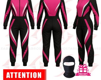 Karting Suit Digital Printed, Women Kart suit  Balaclava Free - Level 2 Custom hand made