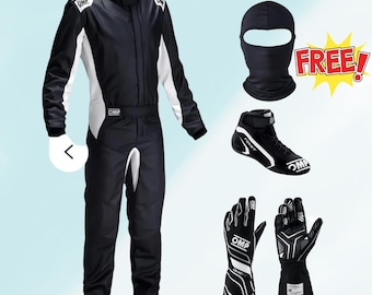 Combinaison Kart Racing, impression numérique, niveau 2 - Kit complet (comprend des gants, des chaussures et une cagoule gratuite)