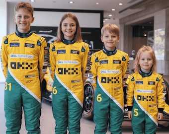 Personalized Go Kart Racing Suit - Custom CIK FIA Level 2 Karting Suit - F1 Style Handmade Overall - Unique Gift for Drivers & Racers