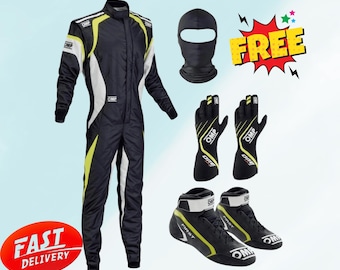 Tuta da kart Livello 2 Tuta stampata digitale - Kit completo (include guanti, scarpe e passamontagna gratuito)