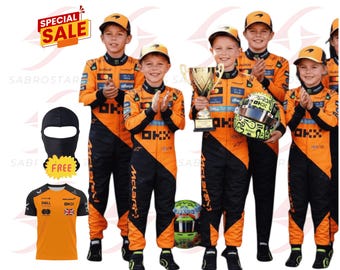 Kinder und Erwachsene Kartanzug, Kinderkartrennen, Kostüm, F1-Fans, Motorsport, Balaclava Kostenlos