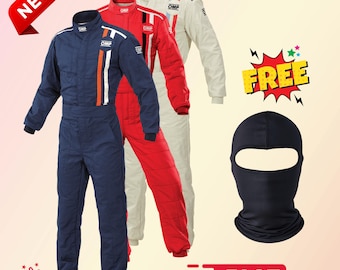 Combinaison de karting pour homme, femme et enfant Toutes les tailles disponibles + cagoule gratuite