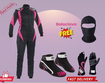 Macacão de kart com estampa digital, luvas, sapatos e balaclava grátis - Aprovado nível 2