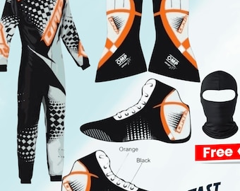 Combinaison Kart Racing, impression numérique niveau 2 - Kit complet (incluant gants, chaussures et cagoule gratuite)