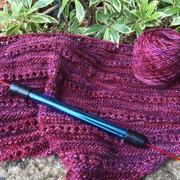 Blue Needle holder  for keeping knitting safe