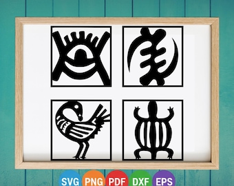 Adinkra Symbols SVG | African Cultural Design Digital Download