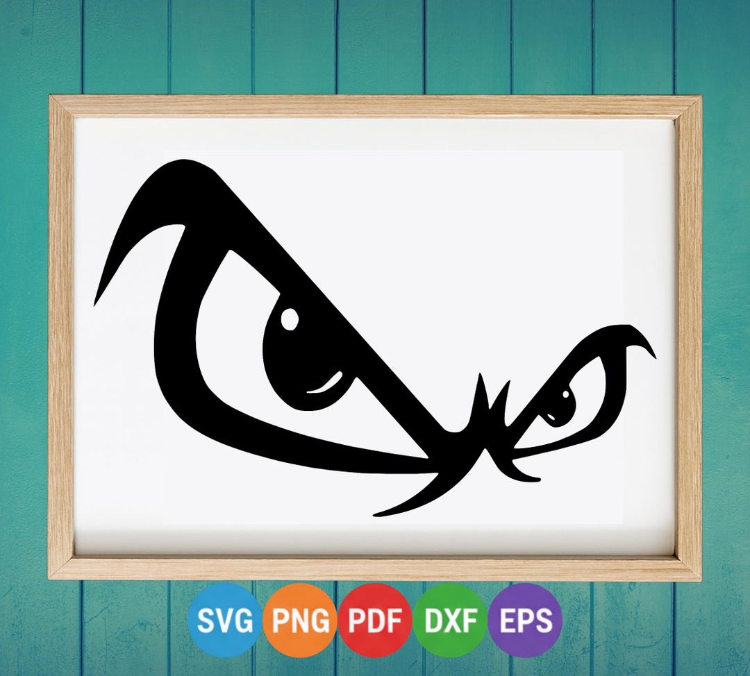 Angry Eyes SVG Bundle | Aggressive Silhouette Clipart (digital Download ...