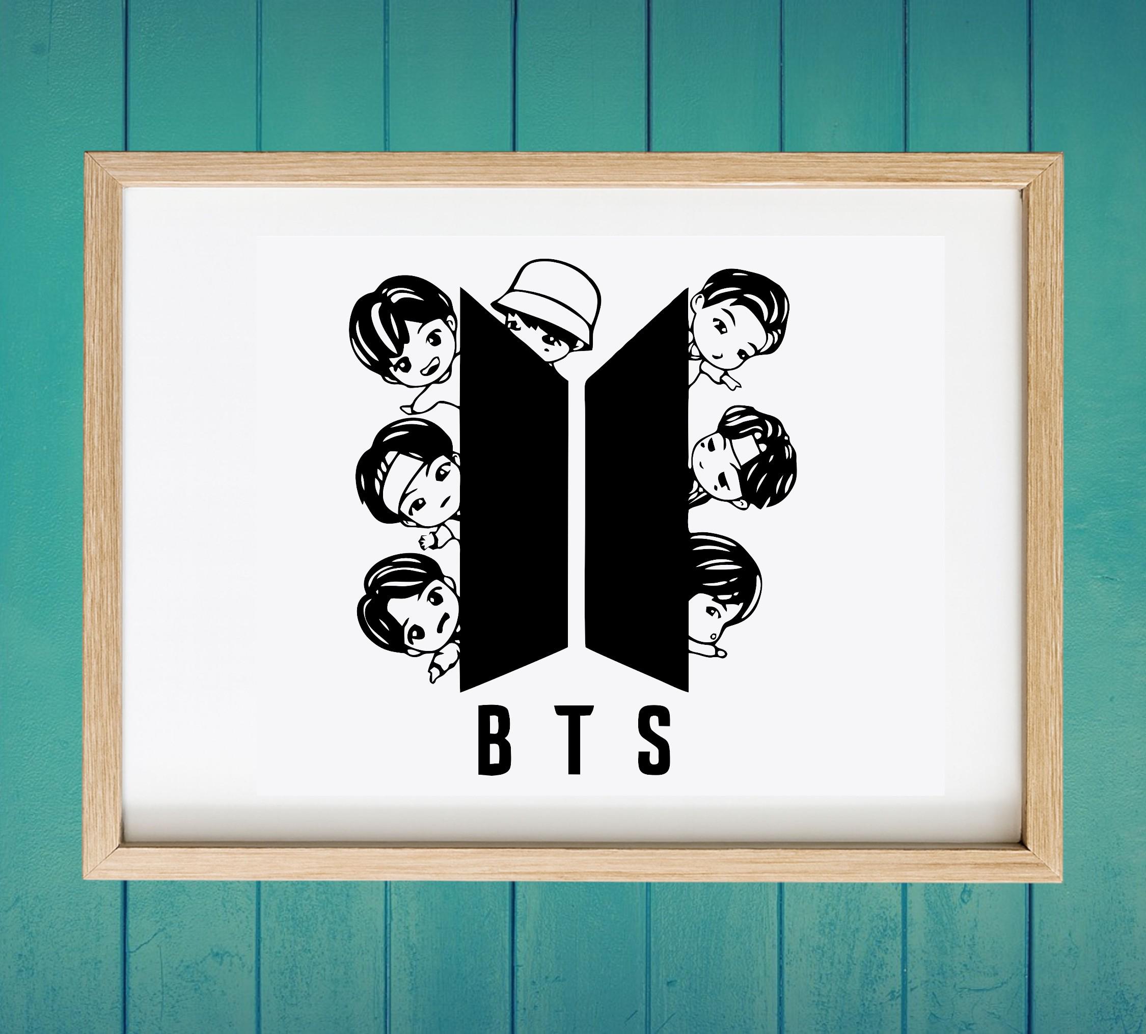 BTS Logo SVG | K-pop Band Symbols, Army Merchandise (digital