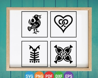 Adinkra Symbols SVG | African Cultural Design Digital Download