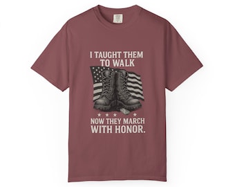 Military Boots American Flag T-Shirt, Veteran Pride