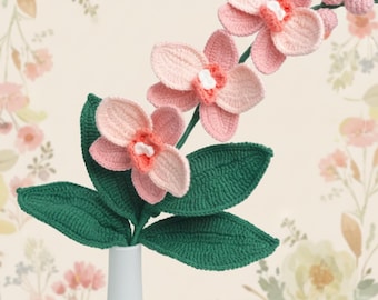 Orchid Crochet Pattern, Elegant Flower Crochet Pattern, DIY Crochet Home Decor, Flower Basket Crochet Pattern, Digital Download