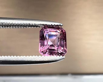 Natural Pink Spinel Jewelry Making Certified Loose Gemstone Octagon Cut, 0.97 Carat, Burma