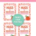 Hugs and Squeezes, Valentine Printable, Valentines Tag, Class Treat ...