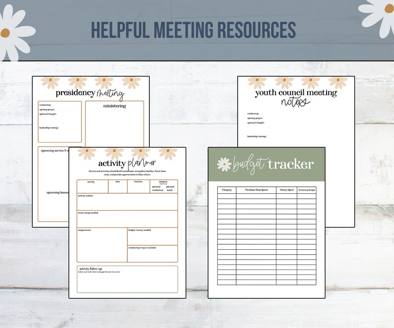 2024 Young Women Planner, Editable YW, Printable Binder, Editable ...