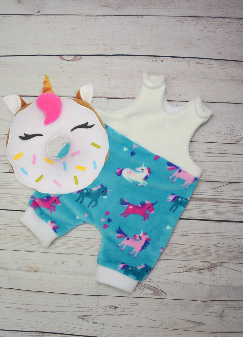 Unicorn baby romper /& soft toy SET baby clothes bodysuit dungarees overalls baggy harem pants kawaii magic horse rainbow plushie christmas