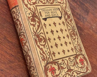 Libro de tesoros para niños y niñas del obispo J.H. Vincent. Libro antiguo de 1897.