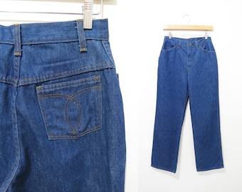 Vintage 1970s Jeans | Medium Wash 1970s 60s Jeans | size small - medium | waist 27 - 28