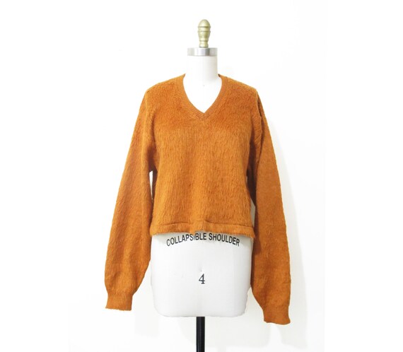 Vintage 1960s Mohair Sweater | Burnt Orange Mohair