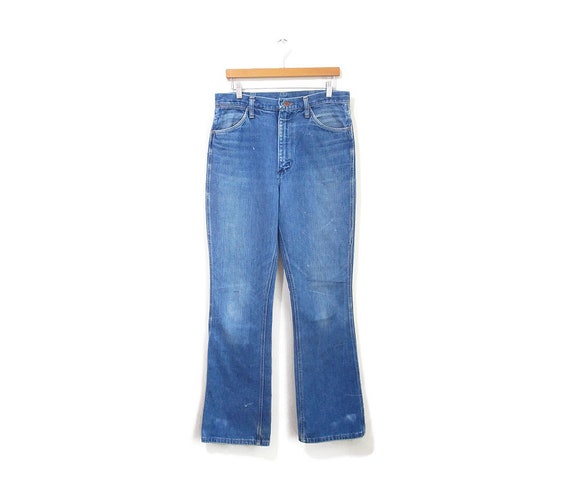 Vintage 1970s Jeans | Wrangler Medium Wash Well Wo