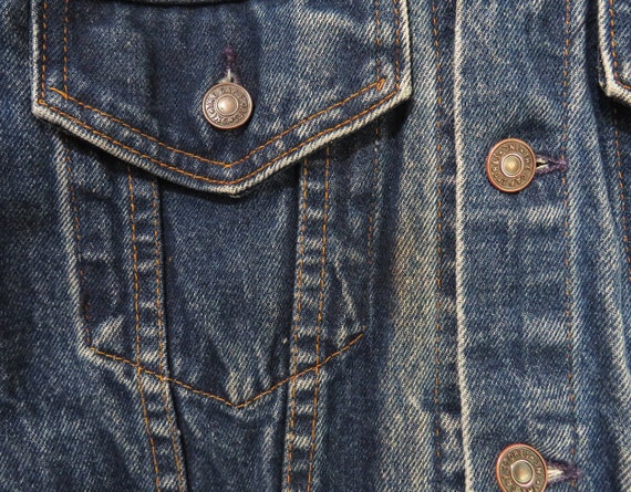 Vintage 80s Denim Jacket | GAP Pioneer Dark Wash … - image 8