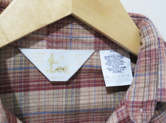 Vintage 1970s Western Shirt | Lee Soft Flannel 19… - image 4