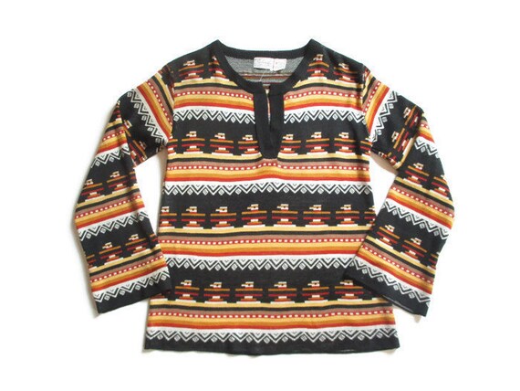 Vintage 1970s Sweater | Thunderbird Pattern NOS 19