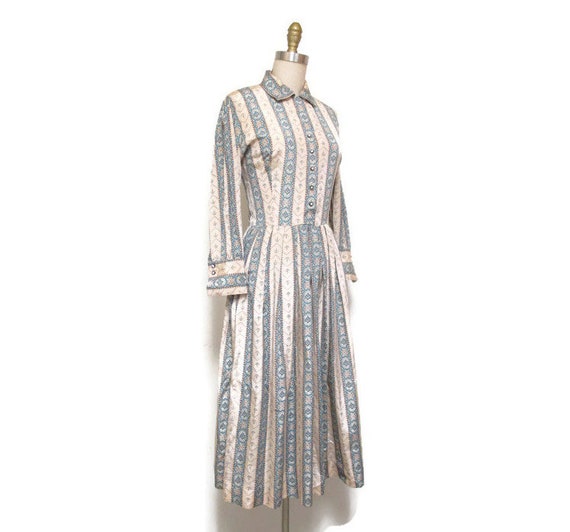 Vintage 1950s Dress | Paisley Striped 1950s Shirt… - image 2