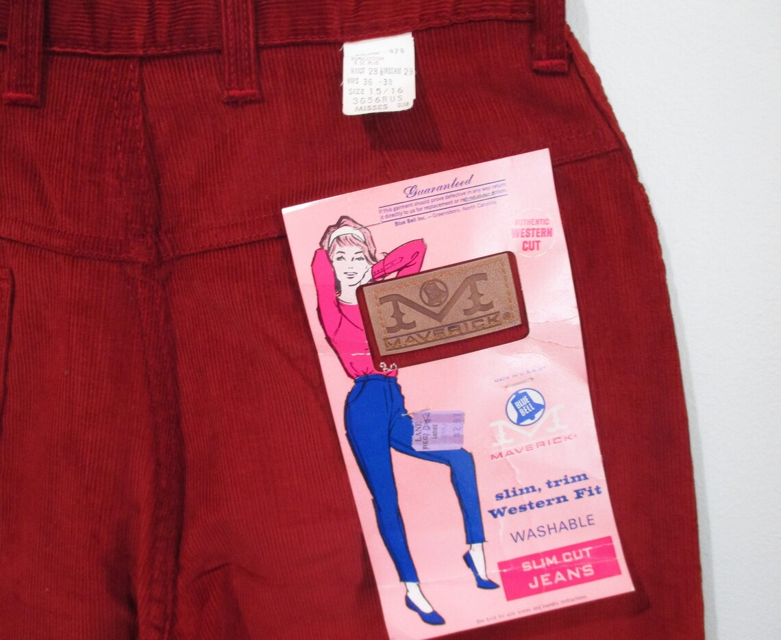 deadstock vintage pastel pink lee corduroy skinny trousers