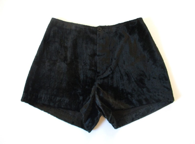 1970s Shorts Vintage 1960s Hot Pants Black Velvet 1960s 70s Hot Pants ...