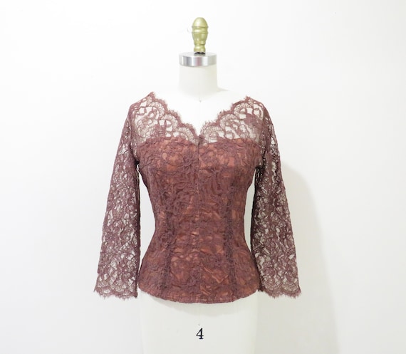 Vintage 1950s Lace Blouse | Copper and Chocolate … - image 1