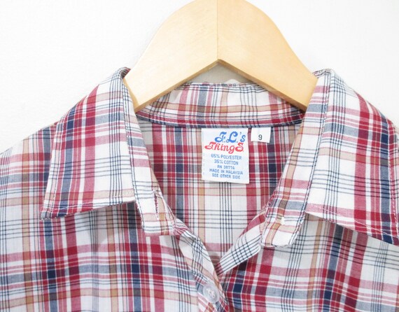 Vintage 1970s Plaid Shirt | Soft and Thin 1970s W… - image 5