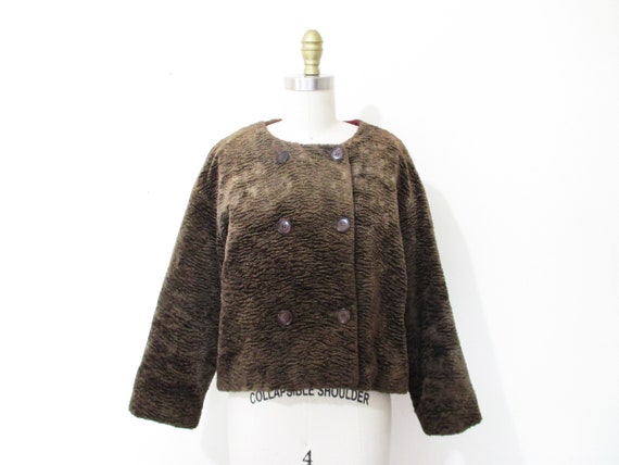 Vintage 2000’s brown faux fur jacket main image 0