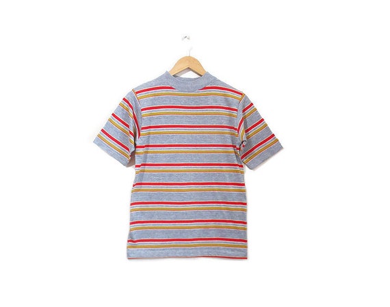 Vintage 1960s Tshirt | Mustard Yellow and Red 1960