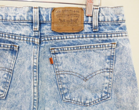 Vintage 80s Levis Cutoff Shorts | Light Acid Wash… - image 2