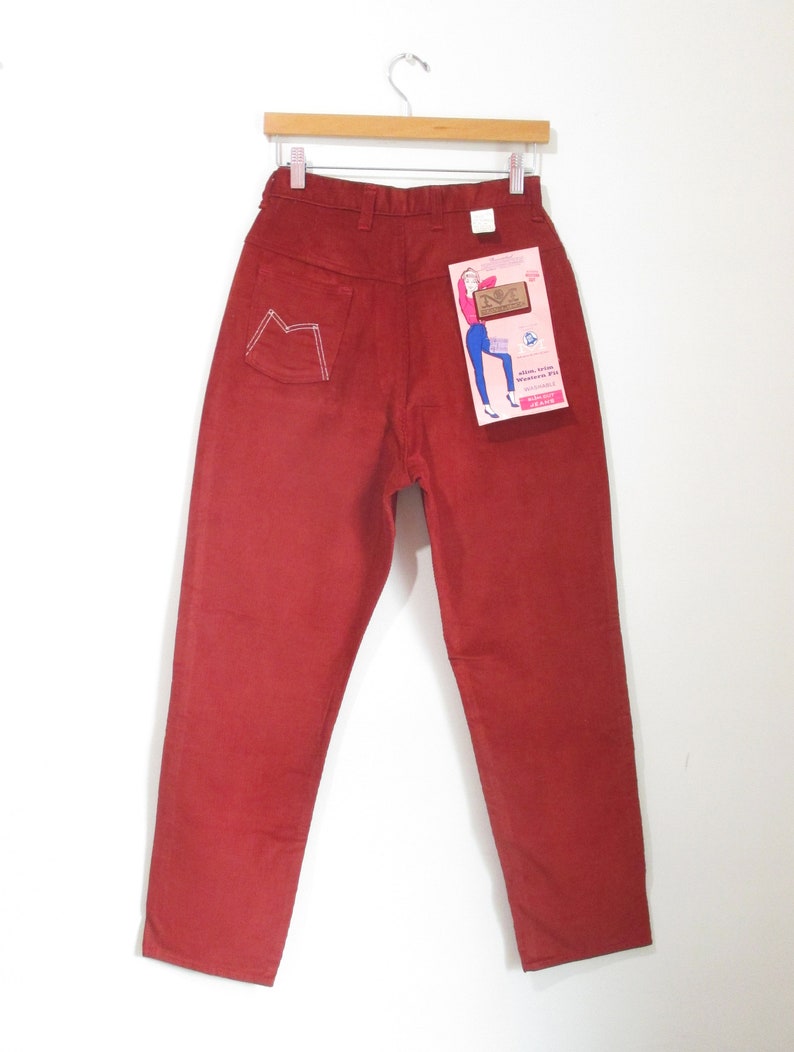 deadstock vintage pastel pink lee corduroy skinny trousers