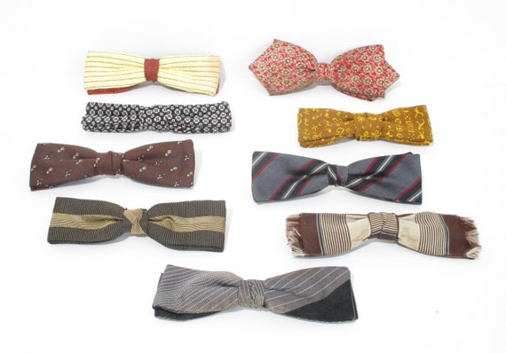 Vintage 1940s Bow Ties | LOT of 9 | 1940s 50s Bow