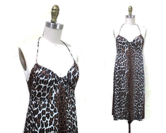 Vintage 1960s Leopard Print Slip Dress | Vintage … - image 1
