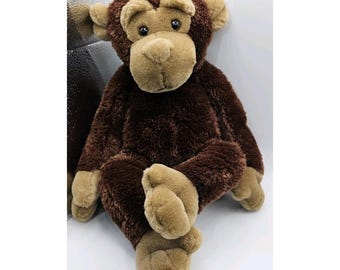 VTG Animal Alley Toys R Us Chimp Monkey Y2K knuffeldier 15" zit