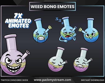 Animated Bong Emotes Pack | Funny Twitch Discord Kick Reaction Emotes