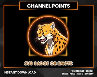 Leopard Channel Points | Leopard Twitch Reward Icons | Kick Discord Stream Badge Set