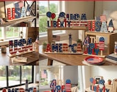 5 4th of July Sign Bundle, 4th of July Laser Files, Patriotic Sign Laser SVG, Patriotic Laser Cut Files, Independence day Sign Laser SVG