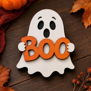 Cute Halloween Ghost Bundle Svg, Fall Ghost Glowforge svg, Halloween Laser Cut, Ghost Cut File, Halloween Glowforge Decor svg, Fall Decor