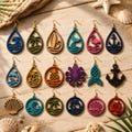 Sea earrings Svg Bundle Laser Cut file. Ocean Svg Laser Cut Earrings. Summer Beach Jewelry Laser Cut. Summer earrings svg product logo