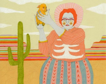 Tiny and Rhoda in the Desert (Print)