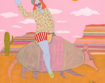 Armadillo Rodeo for One (Print)