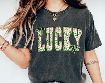 Lucky Shamrock Graphic Tee, Vintage St Patrick's Day Shirt