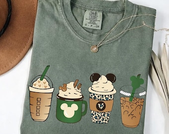 Disney Coffee Shirt, Mickey Head Sweatshirt, St Patrick's Day Gifts, Disney Trip Tee, Disney Drink Coffee Sweater, Comfort Colors T-Shirt