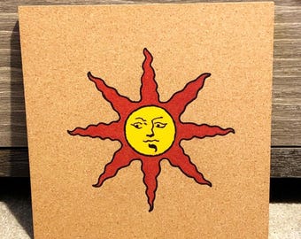 Warrior of Sunlight Cork Board 12"x12" – Dark Souls 3 Decor – Praise the Sun Memo Board