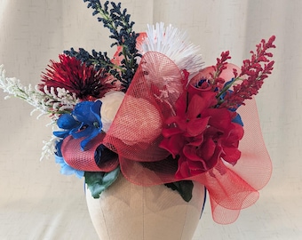 Red, White, and Blue Americana Extravaganza Fascinator