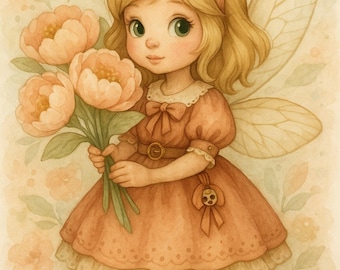 Steampunk Fairy Floral Collage | Printable Junk Journal Scrapbook Embellishments